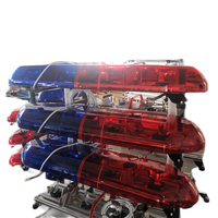 Barra de Luces Halógenas Roja y Azul, Barra de Luces LED Giratoria Estroboscópica para Automóvil de 46 Pulgadas