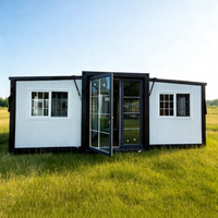 Maison conteneur préfabriquée moderne, portable, extensible et respirante, tout-en-un, pour bureau modulaire, bureau à domicile et entrepôt