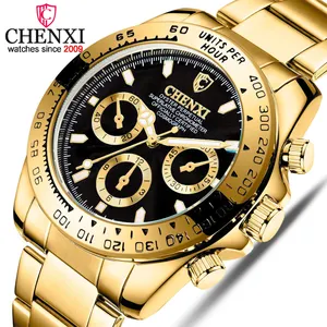 CHENXI 086A Mann Quarz Armbanduhr Luxus Edelstahl vergoldete Uhr für Mann Relogio Masculino Uhr Männer 2022