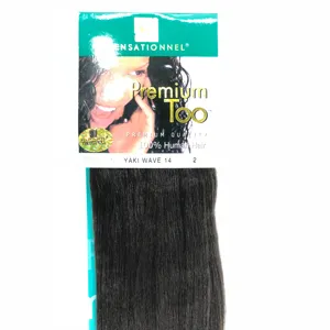 Pelo ondulado, pelo mezclado, 8 "-20" color negro Natural yaki hair