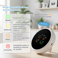 Moniteur de qualité de l'air 10-en-1 pour l'intérieur, détecteur de qualité de l'air pour la chambre de bébé, moniteur de CO2 avec sonomètre