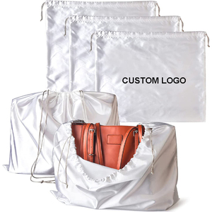 Wholesale Custom Logo Luxury Dustproof Purse Shoes Storage White Large Silk Pouch Satin <b>Dust</b> <b>Bag</b> for Handbags Covers - Product Image 1