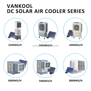 Climatiseur industriel solaire mural DC, refroidisseur d'air, humidificateur à eau, ventilateur de refroidissement par évaporation, climatisation - Product Image 2