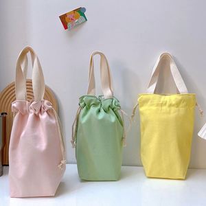 Bolsa de Lona Portátil para Botella de Agua con Cordón de Cierre, Tamaño Pequeño para Uso en Exteriores, Venta al por Mayor - Product Image 2