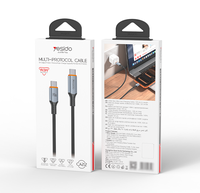 Kabel Data Yesido 1.2M Panjang 140W Pengisian Cepat Aluminium Alloy Tipe-C ke Tipe-C Semua Protokol CA212