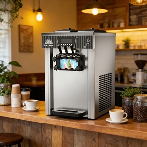 Machine à glace molle <span class=keywords><strong>professionnelle</strong></span> en acier inoxydable avec moteur, mini-machine à une seule buse, 450W 220V, pour usage hôtelier - Product Image 6