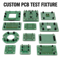 Plaque de test PCB personnalisée, support de test FR4 usiné CNC avec trous de positionnement, assemblage SMT, OEM, connecteurs Pogo ICT FCT