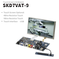 Module d'écran tactile LCD TFT industriel FEELWORLD SKD7VAT-9 de 7 pouces, résolution 800x480, luminosité 300 cd/m², prise en charge OEM/ODM