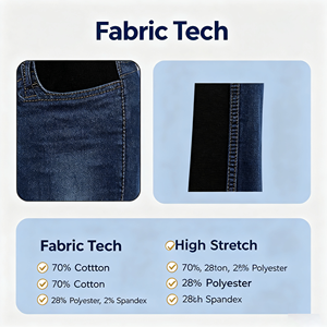 Jeans de Maternidad con Cintura Media y Corte Acampanado para Mujer, Elásticos, de Mezclilla, Estilo Casual para Uso Diario - Product Image 6