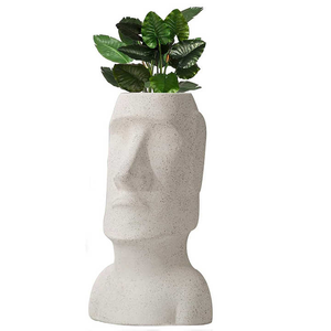 Estatuilla abstracta 3D adorno <span class=keywords><strong>de</strong></span> cristal <span class=keywords><strong>Isla</strong></span> <span class=keywords><strong>de</strong></span> <span class=keywords><strong>Pascua</strong></span> Moai estatua <span class=keywords><strong>de</strong></span> piedra decoración del hogar <span class=keywords><strong>cabeza</strong></span> humana maceta para paisaje <span class=keywords><strong>de</strong></span> jardín - Product Image 5