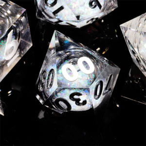 Mini Planet - Juego de Dados de Plástico de Alta Calidad para D4, D6, D8, D10, D12, D%, D20, Núcleo Líquido, Personalizado, 7 Piezas, para Juegos de Mesa - Product Image 4