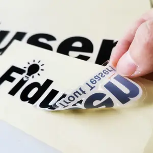 Hot Waterproof Adhesive Logo Printed Transparent Vinyl Die Cut Sticker Custom Clear Logo Stickers