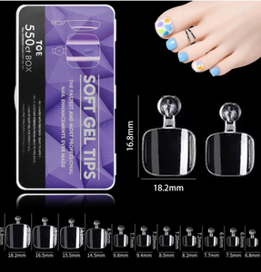 Extensions d'ongles en gel souple mat transparent pour pédicure, amovibles, pour nail art au gel UV - Product Image 2