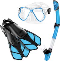 Buceo libre Máscara DE BUCEO Buceo ajustable Aletas de natación Tubo de esnórquel seco Máscara DE BUCEO Juego de aletas de esnórquel