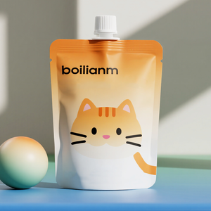 Pochette de bec d'emballage réutilisable personnalisée avec bouchon à vis Pochette de buse en papier d'aluminium portable pour purée savoureuse Sacs en mylar pour nourriture pour chat - Product Image 3