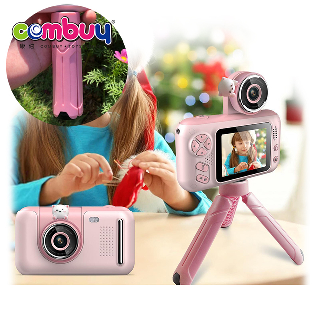Cartoon Rotating HD Digital Mini Children Toy Camera