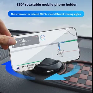 360-Degree Rotation New 2-In-1 <b>Car</b> Anti-Slip Pvc Mat Multi-Functional Phone Sunglasses Holder <b>Interior</b> <b>Accessories</b> - Product Image 4
