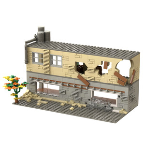 Bâtiments en ruines abandonnés MOC WW2 Pubg Base militaire scènes de bricolage blocs de construction ensemble pièces pour soldats de l'armée figurines garçons jouets - Product Image 2