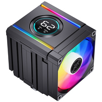 SNOWMAN AX660PRO-ABGB Noir Blanc 6 Tuyaux Affichage Température Double Ventilateurs 800-1900RPM ARGB Refroidisseur CPU Haute Performance 12VDC 3PIN pour CPU