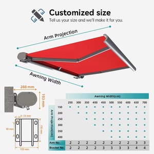 Toldo Retráctil Eléctrico Moderno <span class=keywords><strong>para</strong></span> Exteriores <span class=keywords><strong>de</strong></span> 6M 4M con Marco <span class=keywords><strong>de</strong></span> Aleación <span class=keywords><strong>de</strong></span> Aluminio y Control Remoto <span class=keywords><strong>para</strong></span> Balcón y Jardín - Product Image 6