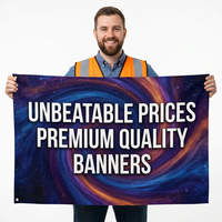 Drapeaux de bannière personnalisés en polyester résistant à l'eau avec logo d'équipe, impression numérique double face, taille personnalisée, résistants aux déchirures