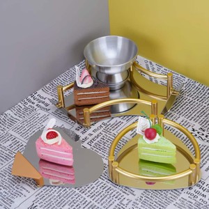 Stainless Steel Tiered <b>Tray</b> For Pastry Fruit Display Nordic Style Home Tea Storage Silver Color K001 - Product Image 1