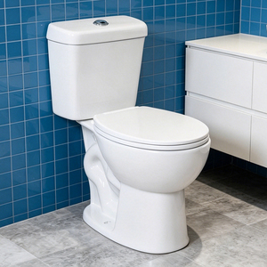 WC en céramique deux pièces pour <span class=keywords><strong>restaurant</strong></span>, à poser au sol, qualité commerciale, usage intensif, émail résistant aux rayures - Product Image 1