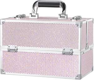 Estuche de <span class=keywords><strong>Maquillaje</strong></span> con Soporte para Brochas, Espejo LED Magnético, Estuche de Cosméticos de Viaje, Maleta de <span class=keywords><strong>Maquillaje</strong></span> con Cerradura con Llave - Product Image 3