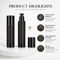 Emballage cosmétique moderne en plastique cylindrique, flacon pompe sans air, vaporisateur 30ml 50ml 80ml 120ml, brume fine, flacon vide pour sérum de soin de la peau