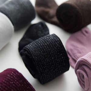 Collants sans couture en coton côtelé pour bébés et jeunes filles, avec nœud scintillant, style mode - Product Image 2