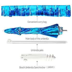 Sombrillas Playas – <span class=keywords><strong>grand</strong></span> parapluie de <span class=keywords><strong>plage</strong></span> résistant au <span class=keywords><strong>vent</strong></span> avec Polyester imprimé personnalisé, parapluies de jardin d'extérieur, <span class=keywords><strong>parasol</strong></span> - Product Image 4