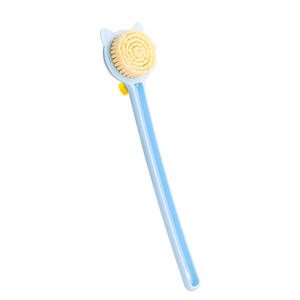 Brosse de bain à long manche avec poils doux pour le dos, massage corporel, usage général, en PP, motif dessin animé mignon - Product Image 1