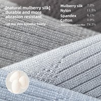 Chaussettes pour hommes en soie de mûrier, sans couture, à aiguille unique, fines, mi-mollet, en maille respirante, désodorisantes, sans coutures apparentes, pour l'été, décontractées et professionnelles