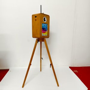 Винтажная деревянная фотобудка из красного дуба, Ретро деревянная фотобудка для свадеб и мероприятий, совместимая с камерами - Product Image 3