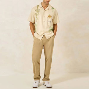 Pantalon de survêtement cargo pour homme à fond ouvert en polaire Pantalon décontracté en sergé de coton avec cordon de serrage Taille élastique Pantalon chino avec poches - Product Image 2