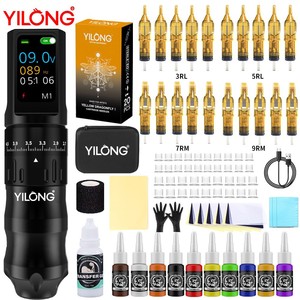 Kit de tatouage professionnel Yuanyun avec machine à tatouer à course réglable, aiguilles et ensemble complet pour artistes - Product Image 3
