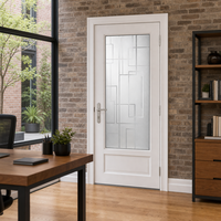 Porte en PVC avec verre feuilleté, porte en PVC avec verre Low-E, porte en PVC avec verre isolant pour projets de bâtiments résidentiels écoénergétiques