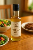 Huile de sésame de perilla coréenne pressée à froid de qualité supérieure 180 ml, naturelle, dorée, torréfiée, non-OGM, riche en oméga-3, sans additifs, saveur terreuse