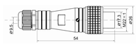 PC20-2A Messing Wasserdichter Rundflansch-Kabelstecker 2-14 Pin Stecker für Luftfahrtanwendungen