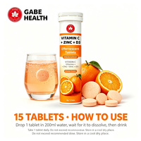 Comprimés effervescents en gros de Vitamine C, Zinc et D3 1000mg – Soutien immunitaire, Antioxydant, Collagène, Santé osseuse – Saveur Orange – ODM OEM