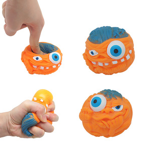 Nouveauté Amusante : Jouet Anti-Stress Tête de Monstre d'Halloween à Presser, Balle Tête de Monstre en Caoutchouc Souple TPR, Jouet Squishy - Product Image 5