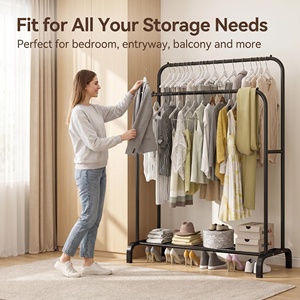 Porte-manteau moderne en métal <span class=keywords><strong>avec</strong></span> étagère à chapeaux, simple, pour chambre à coucher, rangement domestique, support de vêtements d'intérieur - Product Image 6