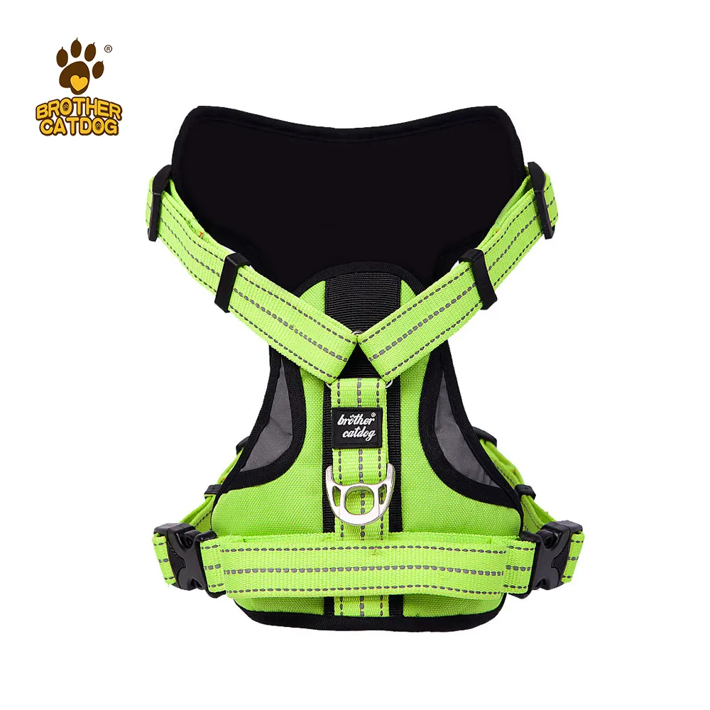 Wholesale dog vest harness Outdoor adventure safety dog chest harness Reflective tactical dog harness