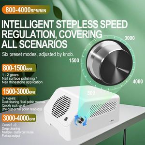 Latest Strong Suction 120W 3 in 1 Gel Nail Polish Drill with Dust Extractor Collector Vacuum Cleaner with Pillow for Nail Salon - Product Image 2