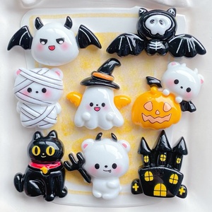 Nouveaux Designs DIY Halloween Résine Charmes Chauve-Souris Squelette Fantôme Chat Festival Ornement pour Réfrigérateur Mobile Téléphone Décorations - Product Image 3