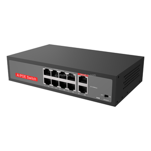 HOT Sale FL-FF0802P-SX 10-Port Fast Ethernet <b>PoE</b> <b>Switch</b> 8 <b>PoE</b> Ports 120W IEEE802.3af/at 10/100Mbps for IP Camera CCTV NVR - Product Image 4