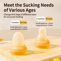 Produits pour bébés avec logo personnalisé, ensemble de mangeoires à fruits pour enfants, sans BPA, en silicone, mini-sucettes pour congélateur, tétines d'alimentation pour bébés