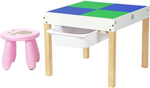 Tavolo e sedia da gioco Multi-funzionale in <span class=keywords><strong>legno</strong></span> per <span class=keywords><strong>bambini</strong></span> lavagna e pannello di costruzione con cassetti - Product Image 5