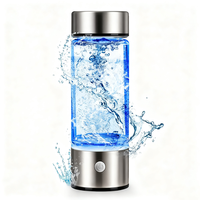 Bouteille d'eau Wasserstoff Flasche à hydrogène étanche personnalisée, portable 420ml, fabricant d'eau domestique en verre à hydrogène H2 pour cadeau