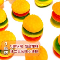 3D Burger Gummy Candy Private Label Halal Gecertificeerd Gemaakt in China OEM Maatwerk Beschikbaar Verschillende Fruit Smaken Fles